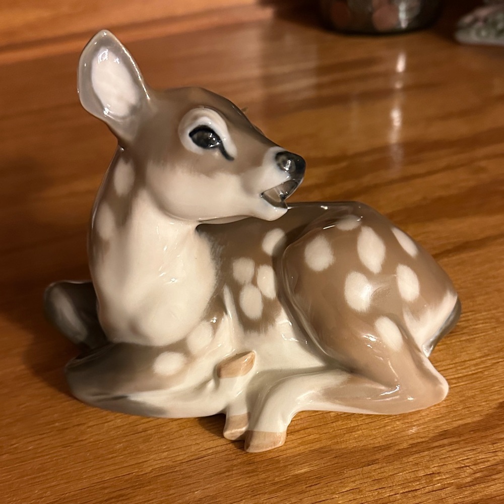 Vintage Royal Copenhagen Deer Fawn Ceramic Figurine